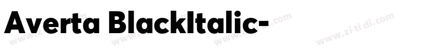 Averta BlackItalic字体转换